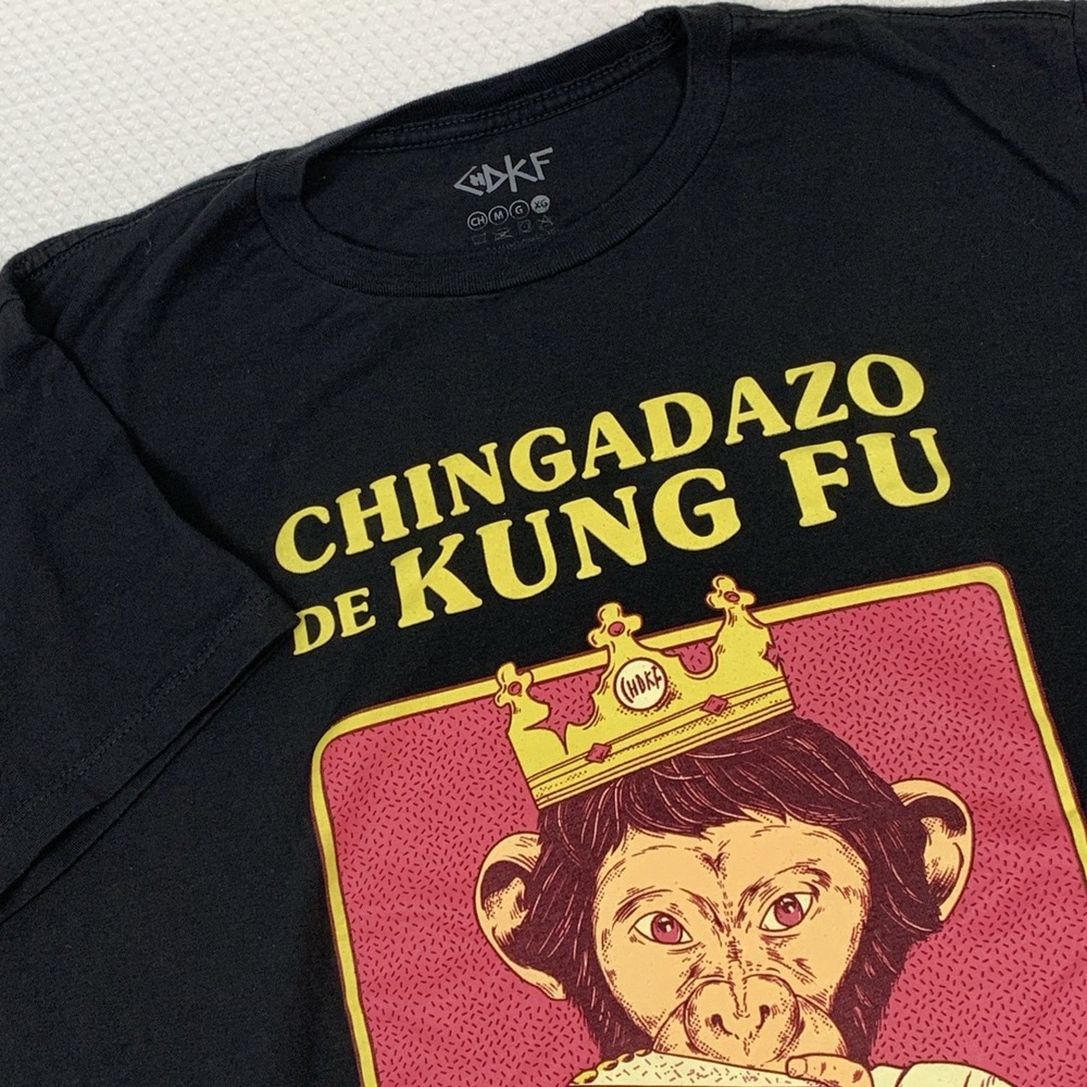 CHDKF Chingadazo de Kung Fu Graphic Band T Shirt Black Mens XL Punk